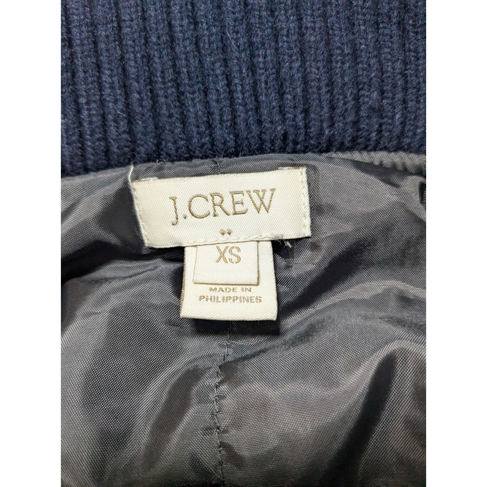 J. CREW Wool Varsity Letterman‎ Jacket Blue Gray - Women XS EUC - Picture 7 of 15